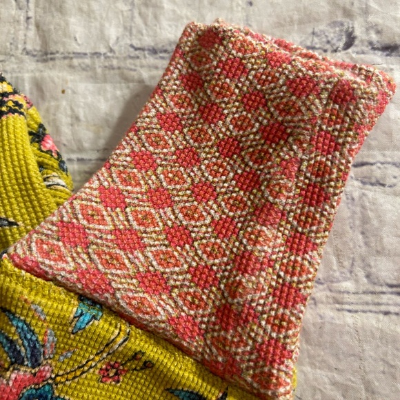 SUNDANCE 100% COTTON MULTI COLORED PAISLEY FLORAL THERMAL STYLE WOMEN’S PJS MED - Picture 8 of 11